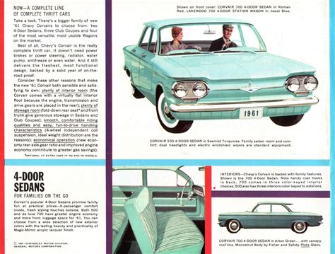1961 Chevrolet Corvair Brochure