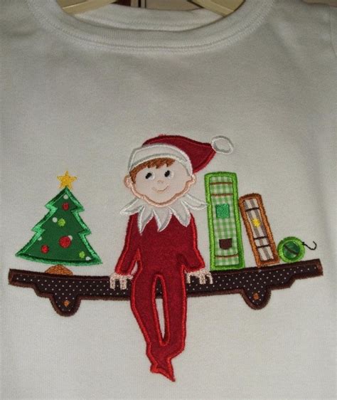 Elf on the shelf! | Christmas sweaters, Embroidery designs, Embroidery