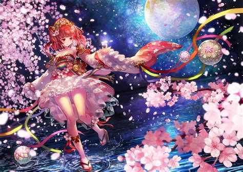 Hd Wallpaper Anime Anime Girls Cherry Blossom Original Characters