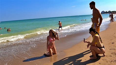 K Romania Beaches Walking Tour Loca Beach In Costinesti La Plaja Youtube