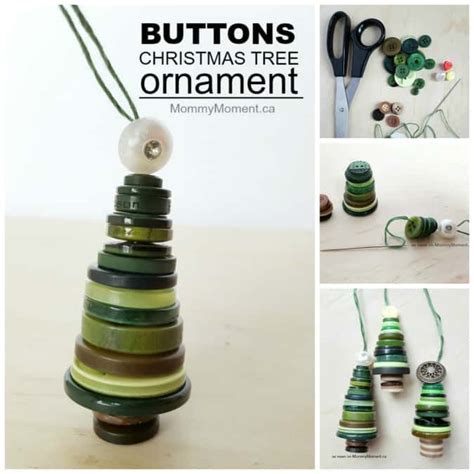 Button Christmas Tree Ornaments Mommy Moment