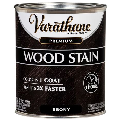 Varathane 1 Qt Ebony Premium Fast Dry Interior Wood Stain 266256 The