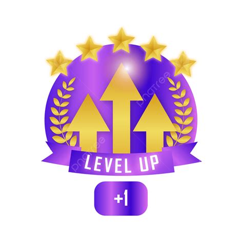 Level Up Game Vector Png Images Purple Levelling Up Gaming Interface