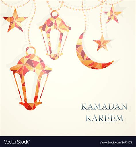 Ramadan Greeting Card Design Element Royalty Free Vector