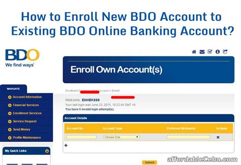 See how much you might save with our balance transfer calculator How to Enroll New BDO Account to Existing BDO Online Banking Account? - Banking 30222