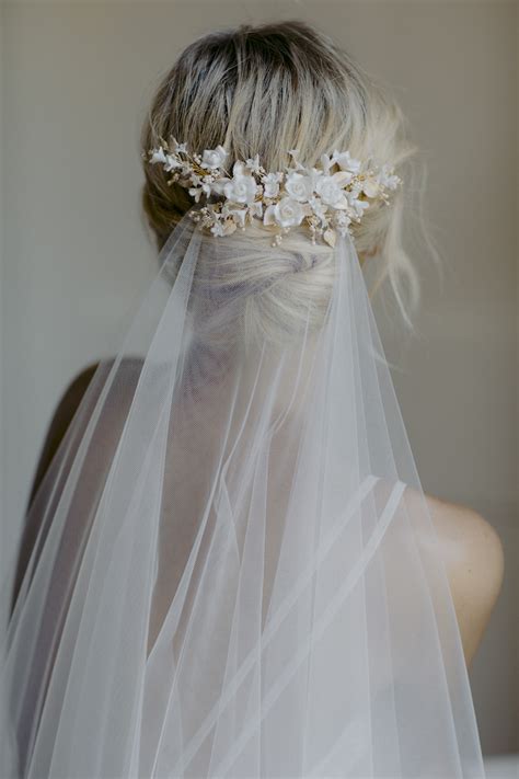 Bouquet Floral Bridal Hair Piece Tania Maras Bespoke Wedding