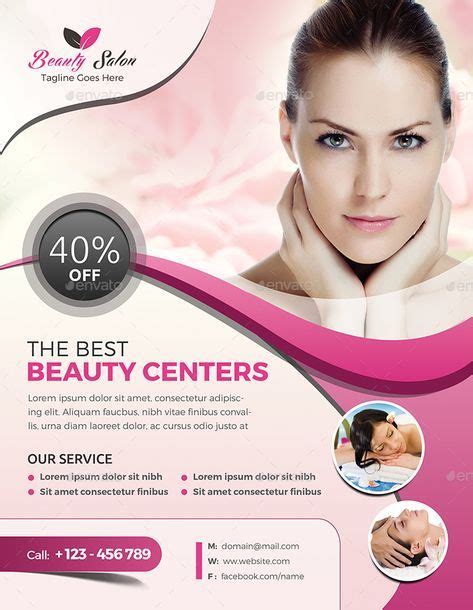 Beauty Care Flyer Templates Beauty Flyer Ideas Beauty Salon Posters Leaflet Design