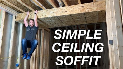 How To Frame A Ceiling Around Ductwork Diy Ceiling Soffit Youtube