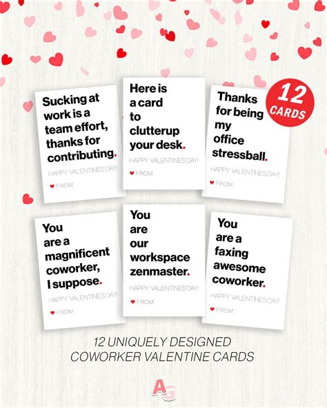 12 Coworker Valentine Cards And T Tags Funny Workplace Valentines Cards Office Valentine S
