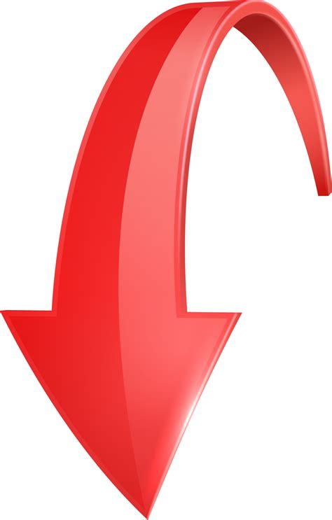 Red Curved Arrow Png