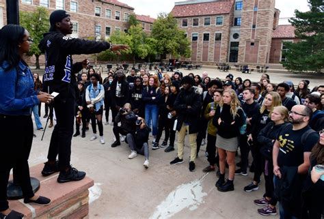 Photos Walk Out At Cu Boulder State Of The Campus Address Colorado Daily