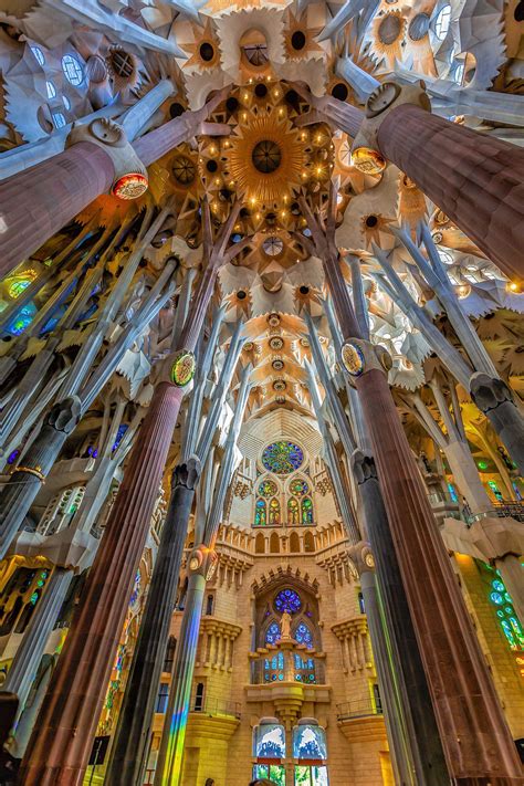 The Interior Of Barcelonas Sagrada Família Designed By Antoni Gaudí