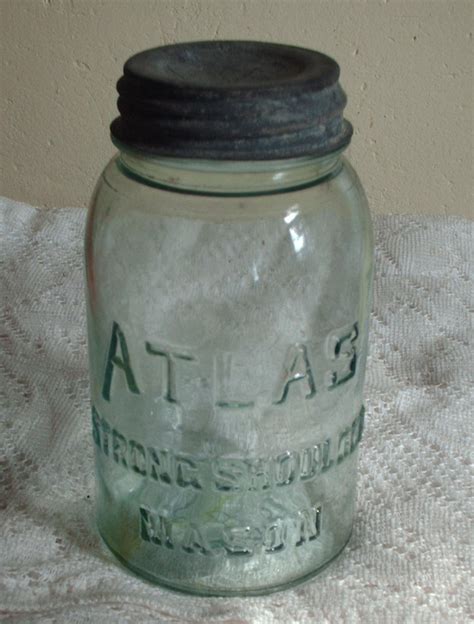 Vintage Atlas Strong Shoulder Mason Jar With By Allstuffvintage