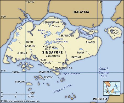 Карта Сингапура описание страны столица география информация факты Атлас