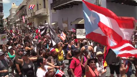 live hundreds of thousands protest in puerto rico cnn