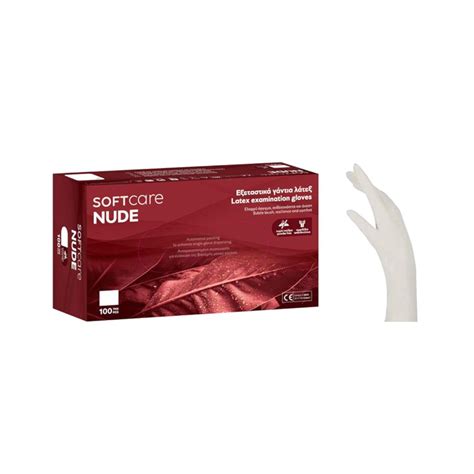 Disposable Examination Latex Gloves Powderfree Soft Care Nude All