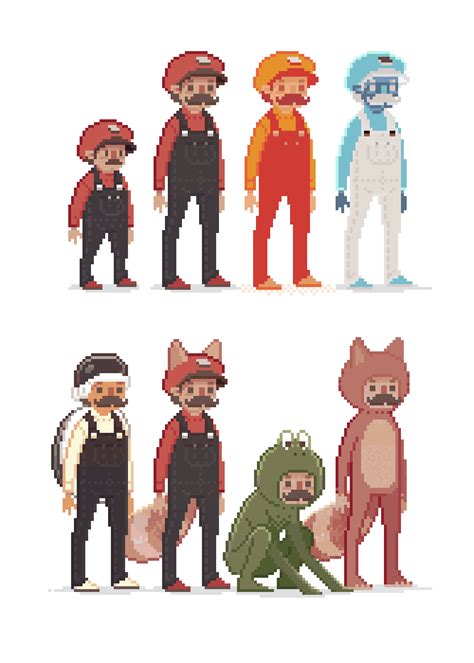 Fan Art Of The Day Skinny Pixel Art Mario By Ryan Andrews 