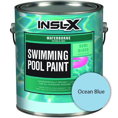 Insl X Waterborne Pool Paint Ocean Blue 1 Gallon 7499