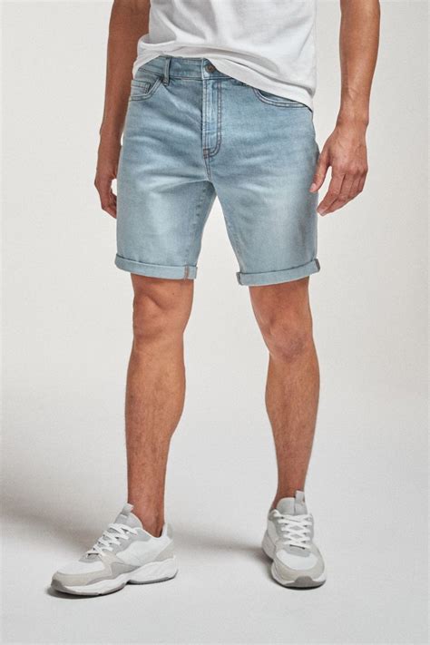 Mens Denim Shorts Ripped And Knee Length Denim Shorts Straight Fit Denim Mens Denim Shorts