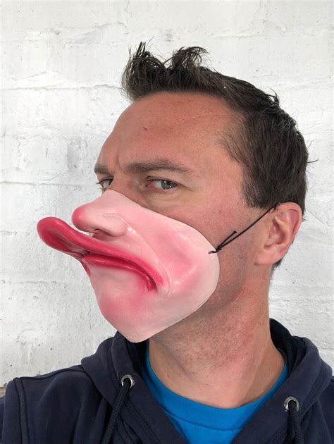 Costume Reenactment And Theater Accessories Funny Half Face Fat Lip Duck