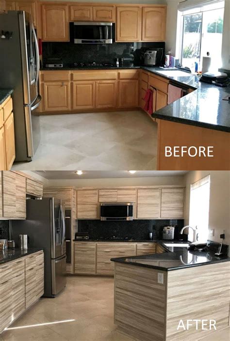 Kitchen Cabinet Reface Before And After Refacing Kitchen Cabinets