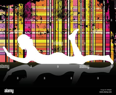 Young Girl Laying Floor Stock Vector Images Alamy