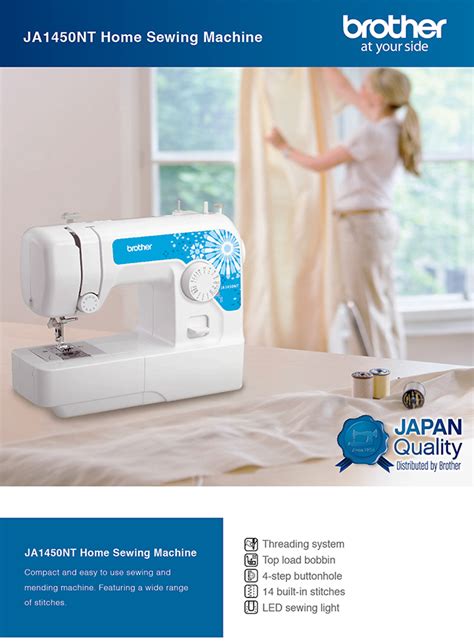 Tarmah sewing machine (m) sdn bhd yra produktų ir paslaugų, pavyzdžiui, paslaugų teikėjas siuvinėjimo mašinos. Home Portable Sewing Machine BROTHER JA1450NT