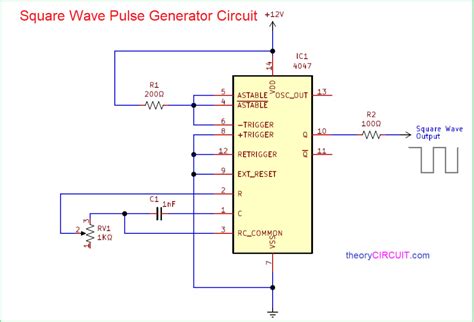 Square Wave Pulse Generator Circuit