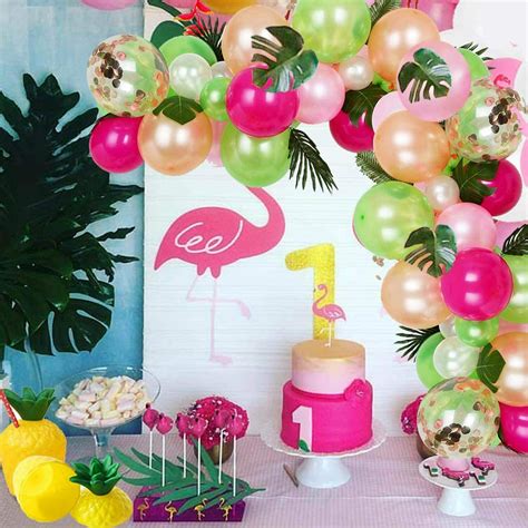 Light up balloon pool decoration diy window boxes. Tropical Hawaiian Latex Balloons Garland Kit Summer Hawaii ...
