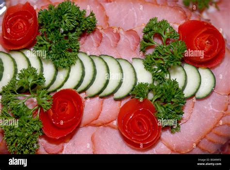 Cold Meat Plate Stock Photo Alamy