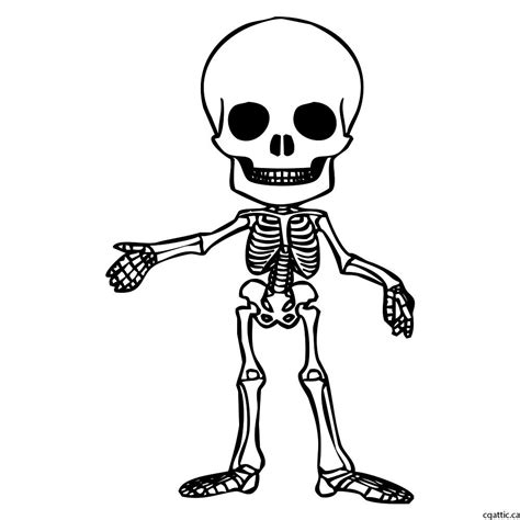 Cartoon Skeleton Drawing In 4 Steps With Photoshop Skeleton Drawing