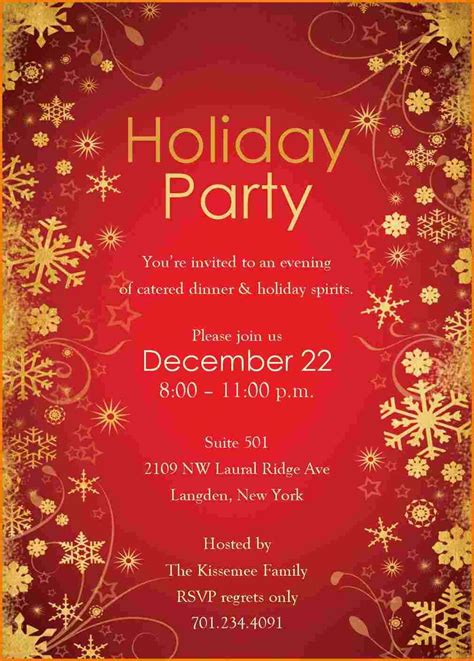 Christmas Party Letter Template Bing Christmas Party Invitations