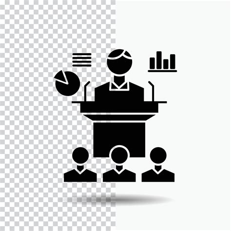 Business Conference Convention Presentation Seminar Glyph Icon On