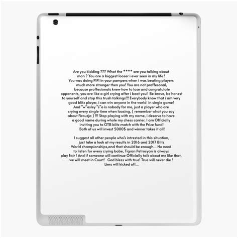 PIPI In Your Pampers Tigran Petrosian IPad Case Skin For Sale By