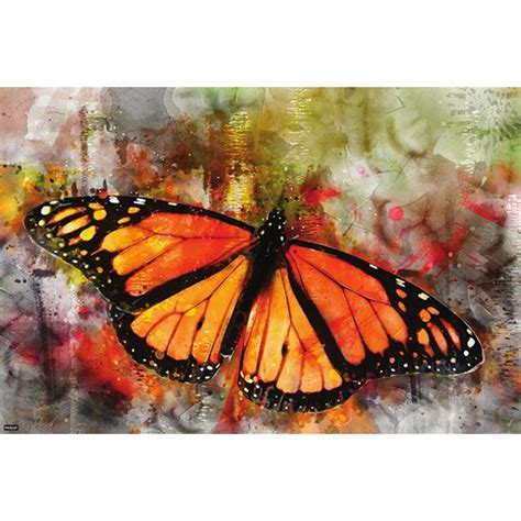 Beautiful Monarch Butterfly Watercolor Painting Modern Art Print Home