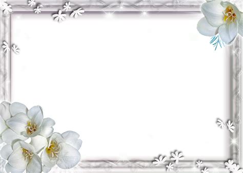 White Flower Frame Png File Png Mart