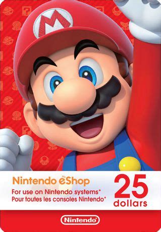 These handy cards come in amounts of $10, $20, $35, or $50. $25 Nintendo eShop Gift Card Digital Code | Walmart Canada