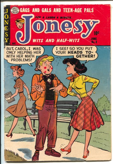 jonesy 6 1954 quality spicy good girl art panels with perky headlights candy appears g 1954