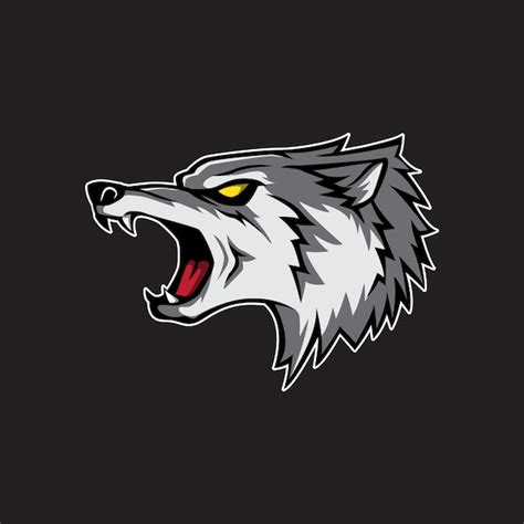 Wolf Head Logo Premium Vector