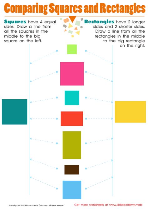 Comparing Squares Rectangles Worksheet Free Printable Pdf For Kids