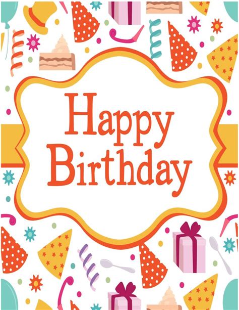 Free Birthday Card Templates Templatelab Free Printable Birthday Card Template Printable