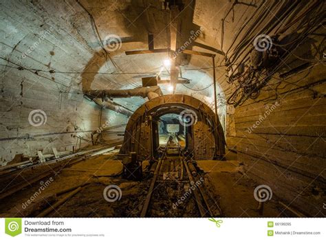 Underground Gold Mine Ore Drilling Machine Royalty Free Stock