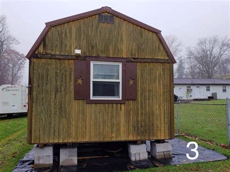 12' x 32' peak colors: Barn Shed Converted to $15k Tiny Cabin