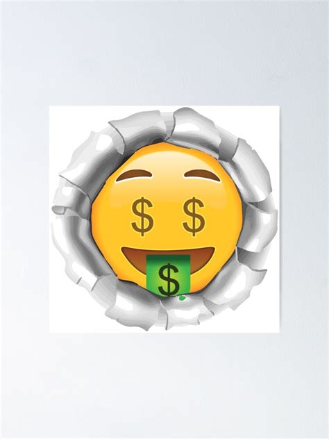 Money Mouth Face Emoji Funny Emoji Cute Emoji Poster For Sale By