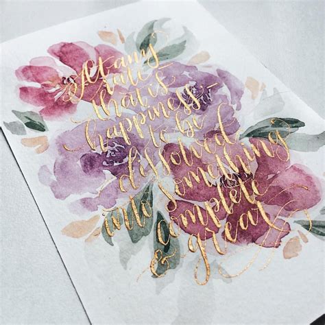 Watercolor Flowers Finetec Calligraphy Watercolor Lettering Hand