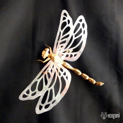 Make Your Own Papercraft Dragonfly With Our Pdf Template
