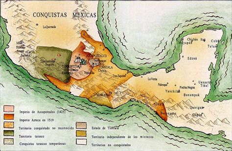 Mapa Del Imperio Azteca El Mundo Azteca Cultura Azteca Imperio