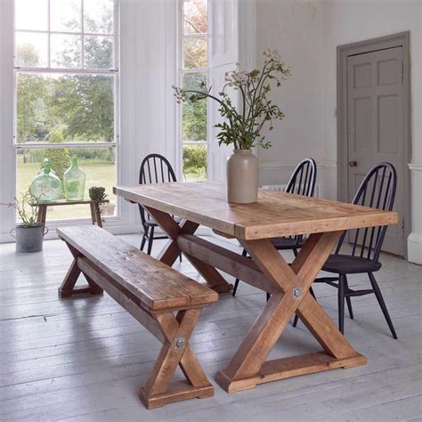 Reclaimed Timber Country Trestle Dining Table By Home Barn