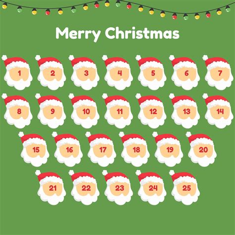 10 Best Free Printable Santa Countdown Calendar Pdf For Free At Printablee