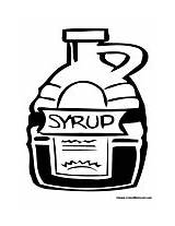 Syrup Bottle Condiments Coloring Colormegood sketch template